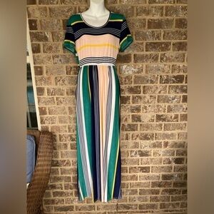 Eloges- Maxi Dress Multicolor Striped Size Large